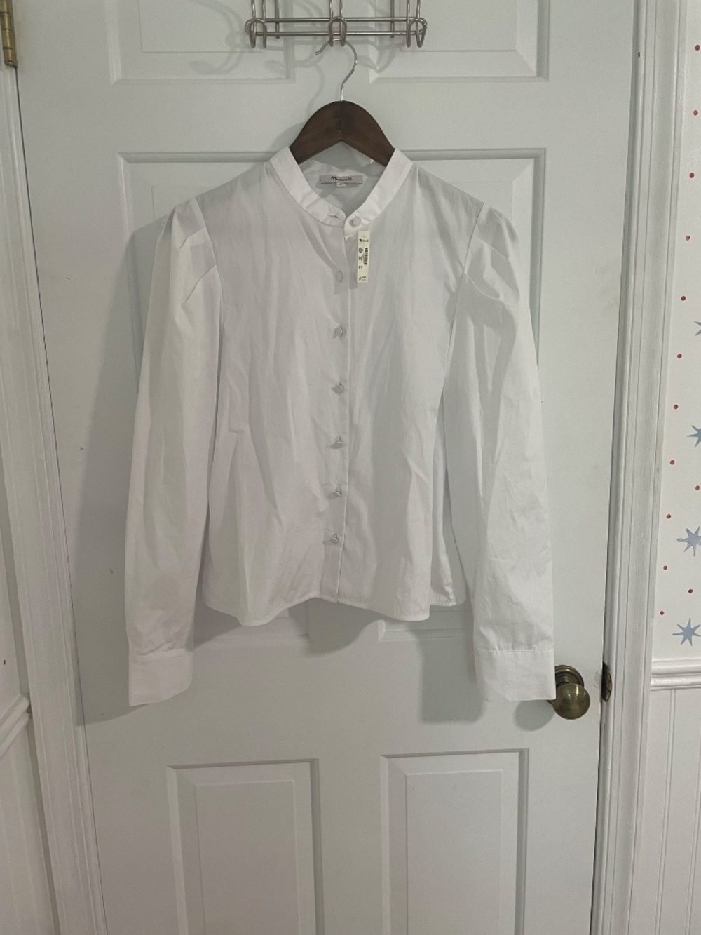 NWT Madewell Puff-Sleeve Button-Up Shirt - Picture 2 of 5